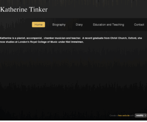 katherinetinker.com: Katherine Tinker - home
Katherine Tinker - Pianist, Accompanist,  Teacher, Animateur