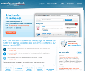 demarches-interactives.com: Démarches Interactives | Solution de co-marquage, par ARTIFICA
Solution de co-marquage, par ARTIFICA