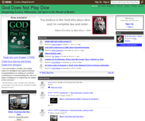 gdnpd.com: God Does Not Play Dice - Integrating Science, Philosophy, and Spirit in the Pursuit of Reality
The Fulfillment of Einstein's Quest for Law and Order in Nature