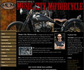 panheadphils.com: Panhead Phil's Music City Motorcycle
Custom Motorcycles, old school motorcycle shop, restoration and repair. Parts and Apparel.