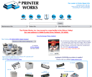 theprinterworks.net: HP LaserJet Printers & Accessories - Genuine HP Parts &  Fusers,  LaserJet Repair Kits - The Printer Works!
We have genuine HP parts and HP LaserJet printers, original fusers, formatters, JetDirect cards, duplex, power supplies, sheet feeders. Diagrams, photos, searchable database! Specials, technical support, HP printer repairs.