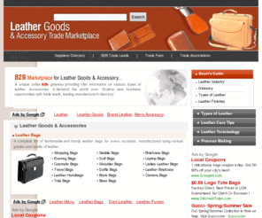 leather-accessories-manufacturers.com: Leather Accessories,Leather Accessories Manufacturers,Leather
    Accessories Supplier
B2b marketplace for leather accessories, leather goods, leather products, quality leather accessories including leather accessories for men and women.