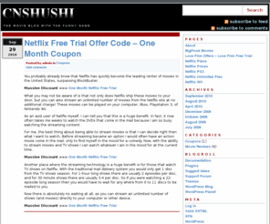 cnshushi.com: Netflix Free Trial Offer Code - One Month Coupon
The Movie Blog with the Funny Name