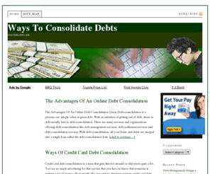 consolidatedebts.info: Ways To Consolidate Debts
consolidatedebts.info