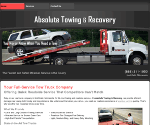 absolutetowingandrecovery.org: Tow Truck, Roadside Service | Northfield, MN
Rely on our tow truck company in Northfield, Minnesota, for 24-hour towing and roadside service.