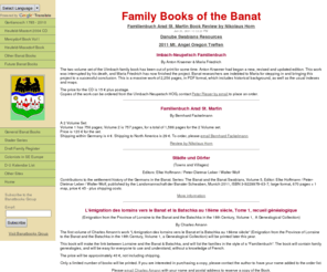 banatbooks.info: Familien Books of the Banat
Family Books of the Banat provides a research and reference site for those researching their family roots in the Banat