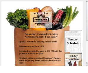 friendpantry.org: friendpantry.org
Friend, Inc food pantry