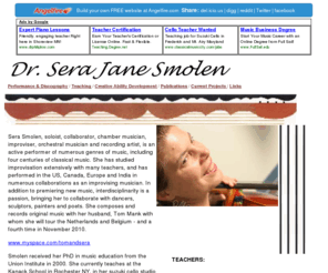 serasmolen.com: Sera Smolen Homepage
Sera Smolen teaches students and teachers of the cello and performs classical and improvisational cello in central New York State and the Northeast.