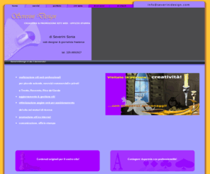 severinidesign.com: Rovereto, Trento, Riva - SeveriniDesign: creazione siti web
Realizzazione & aggiornamento  siti internet. Promozione nei motori di ricerca.  Ufficio stampa. A Trento, Rovereto, Riva del Garda. 
