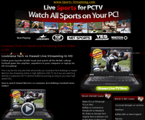 sports-streaming.com: Watch NFL Live Online Streaming
HD Streaming of NFL Live Game Online - NCAAF too!