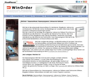 winorder.com: Kassensoftware, Kassenprogramm, Lieferservice software, Kassen programm, Gastronomie, Bestellsoftware, Pos
Pixelplanet GmbH ist Ihr Spezialist in Sachen Kassensoftware. - Kassensoftware, Kassenprogramm, Lieferservice software, Kassen programm, Gastronomie, Bestellsoftware, Pizza, Winorder, Bringdienst, Kellnerkasse, Liefersoftware, Gastro, Restaurant, download, Asia, Bestellprogramm, taxi, Pizzasoftware, restaurante, Pos, Pizzeria, restaurants, Win-order, Gastrokasse, für