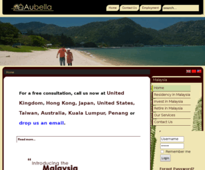 aubella.com: Home - Aubella.com - Malaysia My Second Home
Professional processing & consultation service for applicants under Malaysia My Second Home Program. We facilitate long-term visa application for foreigners to stay in Malaysia, either for retirement, education, healthcare or investment.