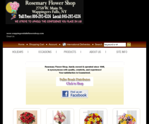 wappingersfallsflowershop.com: Poughkeepsie & WappingersFalls NY Florists, FTD Florists, Florals, Rosemary Flower Shop
Florists of Poughkeepsie and Wappingers Falls, NY. New York FTD florists with all your florals and needs for nationwide delivery. Also serving the Fishkill and Beacon NY areas.