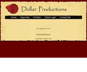 dollar-productions.com: Dollar Productions
Multimedia Design to bring your ideas to life: web, print, animation, video editing, and more