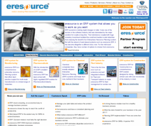 eresourceerp.com: ERP Software, Solution, System, India, Demand, Product, Mumbai | Eresource ERP is Leading ERP Software Solution Provider
Gain Operational Excellence, Implement eresource ERP. FOR any organization, success depends on having the ability to keep pace with rapidly changing customer and industry demands and execute in a short amount of time, the ability to quickly seize new opportunities and the flexibility to achieve sustainable business growth.