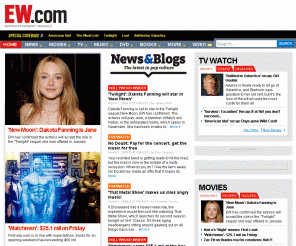 ew.com: Entertainment Weekly's EW.com | Entertainment News | TV News | TV Shows | Movie, Music and DVD Reviews
Breaking entertainment news on celebrities, TV shows, movies, music and books.  Celebrity interviews, movie and DVD reviews including top selling book, music and DVD titles.