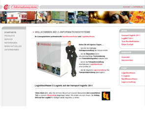 c-logistic.com: C-Informationssysteme GmbH - Software für Spedition und Logistik, Speditionssoftware & Logistiksoftware
C-Informationssysteme GmbH - Anbieter für professionelle Speditionssoftware und Logistiksoftware. Erfahren Sie mehr über unsere Produkte C-Logistic und C-Sped.