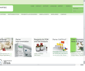 cyflow.com: Partec Flow Cytometry & Cell Analysis
Partec Flow Cytometry & Cell Analysis - Development, production and worldwide distribution of laser based Flow Cytometers for healthcare, immunology, pathology, cell biology, microbiology, agrosciences & aquaculture, ploidy analysis, industrial applications, absolute cell counting, etc.