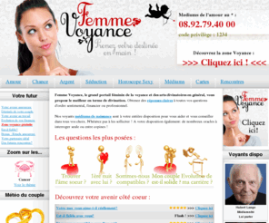 femmesvoyance.com: Femme-voyance: prenez votre destinée en main !
Découvrez Femme-voyance, le grand portail féminin consacré  la voyance et prenez votre destinée en main. Amour, travail ou argent, vous saurez tout, avant tout le monde.