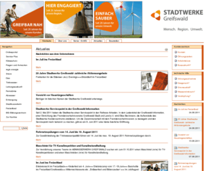 greifswald-regiogas.info: Aktuelles
        —
        Internet der Stadtwerke Greifswald GmbH
Nachrichten aus dem Unternehmen