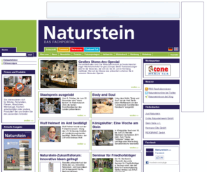 naturalstone-database.com: Zeitschrift - Natursteinonline.de - Natursteindatenbank, Firmenverzeichnis, News, Newsletter
Zeitschrift für die Natursteinbranche mit großer Natursteindatenbank, Firmenverzeichnis und Nachrichten aus der Steinbranche