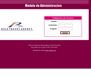 ruiztravel.net: Sistema de Transferencia de Dinero y Mercaderas - RuizTravel.Net
-- Colocar caractersticas de la empresa.