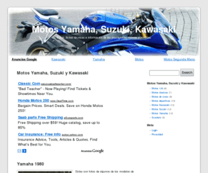 motosyamahasuzukikawasaki.com: Motos Yamaha, Suzuki, Kawasaki
Motos Yamaha, Suzuki, Kawasaki, motos 125, motos para cross, scooters, información y fotos.