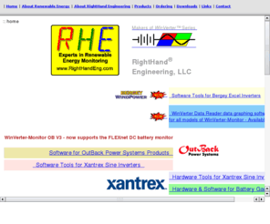 richmondeng.com: RightHand Engineering, Makers of WinVerter
Winverter Setup, a software program by
    RightHand Engineering for setup of Trace Engineering SW
    and PS series inverters.