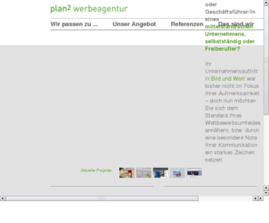 planzwo.net: Willkommen bei Plan2
Homepage Plan2 Werbeagentur
