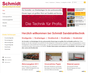 sandstrahlanlagen.net: Schmidt Sandstrahltechnik GmbH: Strahlgerät | Sandstrahlgerät | Strahlanlage | Sandstrahlanlage | Sandstrahltechnik | Strahlhalle | Strahlmittel
