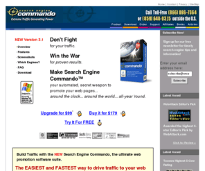 searchenginecommando.com: Search Engine Commando  Search Engine Submission and Web Promotion Software
Website submission and ranking software with domain name whois monitoring