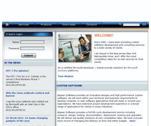 abajiansoftware.com: Abajian Software - custom software development - IT consulting and services
Custom software development and IT consulting services, based in north New Jersey, New York City area.