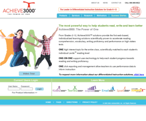 achieve3000.biz: Achieve3000 | Differentiated Instruction
Achieve3000 offers differentiated instruction through our web-based differentiated learning platform.  Differentiated instruction improves results.