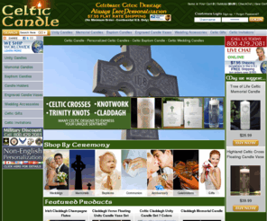 celticcart.com: Celtic Candle - Personalized Celtic Candles - Celtic Baptism Candle - Celtic Wedding Candles
Find the Celtic Candle, Personalized Celtic Candles, Celtic Baptism Candle, Celtic Wedding Candles you need. CelticCandle.com is dedicated to providing personalized, custom-made items for all of the ceremonies of your life