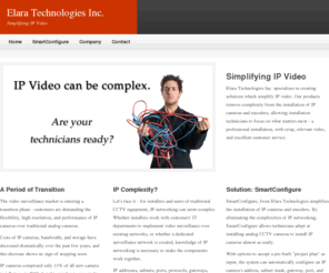elaranetworks.com: Elara Technologies Inc. — Simplifying IP Video
Simplifying IP Video