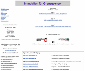 grenzgaengerimmobilien.com: Grenzgaenger INFO e V und Aufenthalter INFO e V
Grenzgaenger arbeiten in der Schweiz, Aufenthalter arbeiten und wohnen in der Schweiz