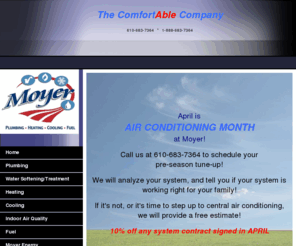 moyercomfort.net: Moyer Plumbing * Heating * Cooling * Fuel   Kutztown, PA
Full Service Plumbing and HVAC business offering 24 hour emergency visits, delivering 100% American Fuels and Bioheat fuels.  Family operated over 100 Years!