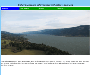 taylormadetech.com: Columbia Gorge Information Technology Services
Computer Consultant specializing in web development, Databases and Multimedia Programming