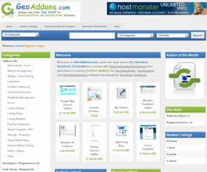 geoaddons.com: GeoAddons.com :: Cool Stuff for your GeoClassifieds or GeoAuctions Software
DESCRIPTION GOES HERE