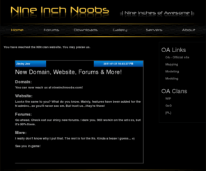 nineinchnoobs.com: Nine Inch Noobs | OA Clansite
description
