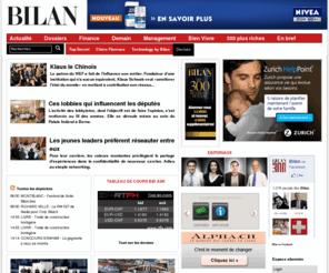 bilan.ch: Bilan
Magazine Bilan: toute l'économie Suisse un mercredi sur deux.