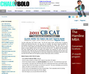 chalobolo.com: Chalobolo - MBA Unplugged
 Are you an MBA aspirant? Do you want to get admission in good B-Schools but your score isn't good enough? Do not worry, so called Education Consultancies will come to your rescue, provided you have