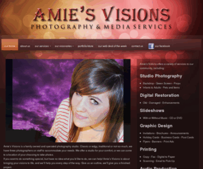 amiesvisions.biz: Amie's Visions - Photography & Media Services
Offering family portraits, pet portraits, sport portraits and even intimate photos in the Jacksonville/Camp Lejeune areas.