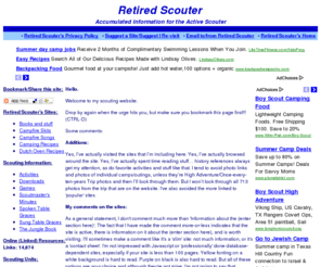 cubscoutleader.org: Retired Scouter - Accumulated Information for the Active Scouter
Scouting information for the active scouter..  All links visited and commented on.