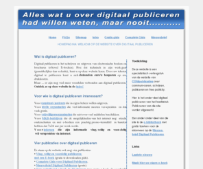 digitaalpubliceren.nl: Homepagina Digitaal Publiceren
Wat is digitaal publiceren? Hoe maak je een e-boek?