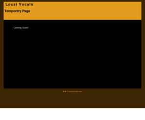 localvocals.com: Local Vocals
This is where the description goes. Use a keyword or three.