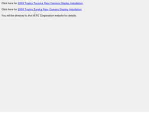 mirrormonitor.com: MITO Corporation Mirror Monitor Website - Excellence in Electronics for Auto, Car, Truck, SUV, RV and Boats
MITO Corporation is a distributor of aftermarket products and accessories for the mobile electronics field.