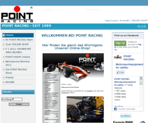 point-racing.de: Willkommen bei POINT RACING - www.point-racing.de
 Bei POINT RACING finden Sie: ALPINESTARS, ARAI Helme, SPARCO Rennbekleidung,        TILLETT Sitze, OAKLEY Brillen, OGIO Taschen, Technisches Zubehör für den Kart- und Motorsport und vieles mehr...