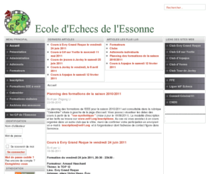 ee91.org: Ecole d`Echecs de l`Essonne
Ecole d`Echecs de l`Essonne, formation échecs, cours d'échecs, essonne, Paris, Ile de France, analyse partie échecs