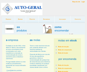 vgarcia.pt: Auto-Geral
V. Garcia, Ldª empresa vocacionada para o comércio e fabrico de molas, com o maior stock do país.